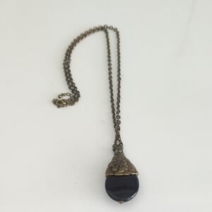 Banana Republic Elegant Black Pendant Long  Necklace